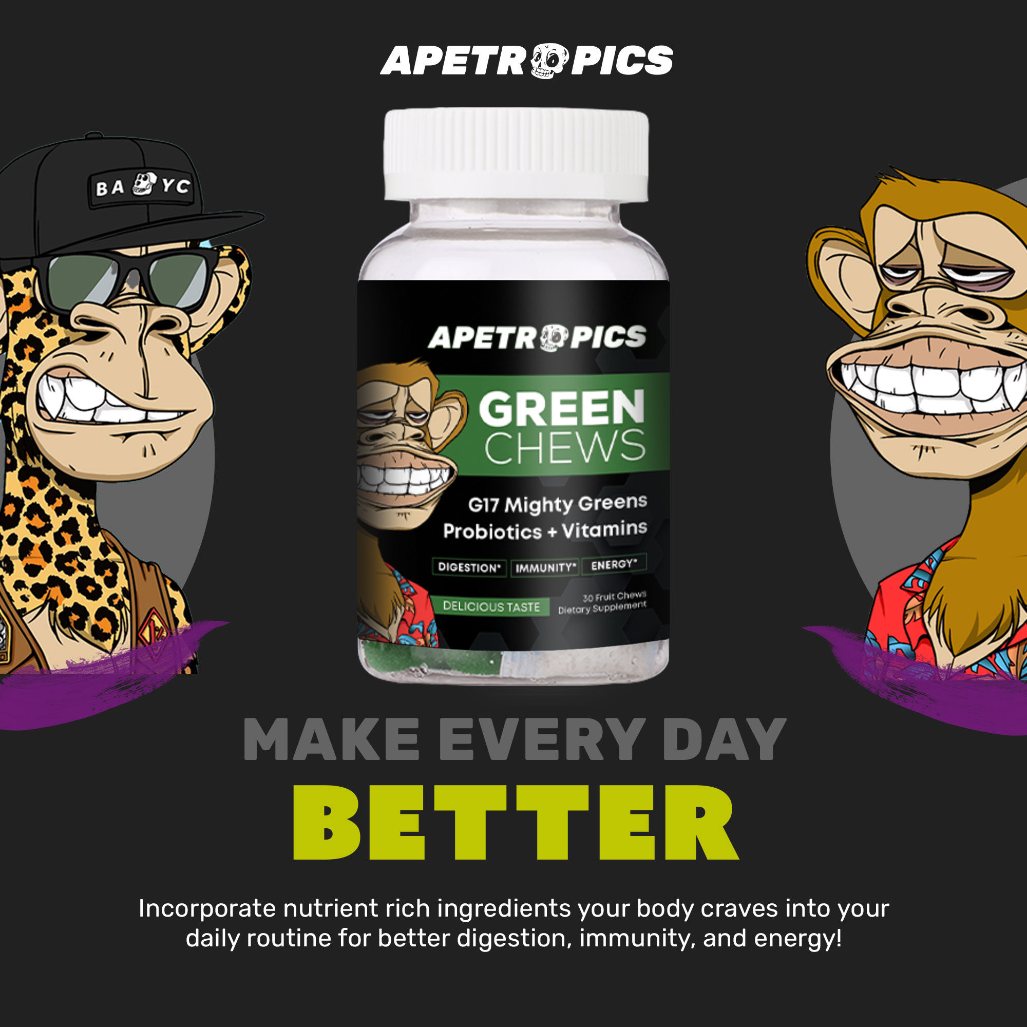 Make Everyday Better with Apetropics Green Chews 